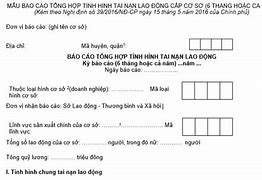 Mẫu Báo Cáo Tai Nạn Lao Động 2023